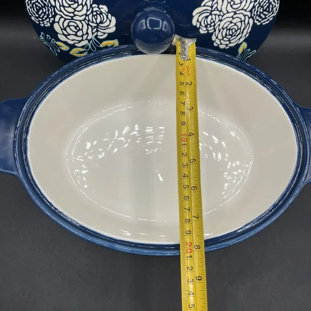 Ceramic Casserole Dish With Lid, Dishes for Oven, Baking Blue